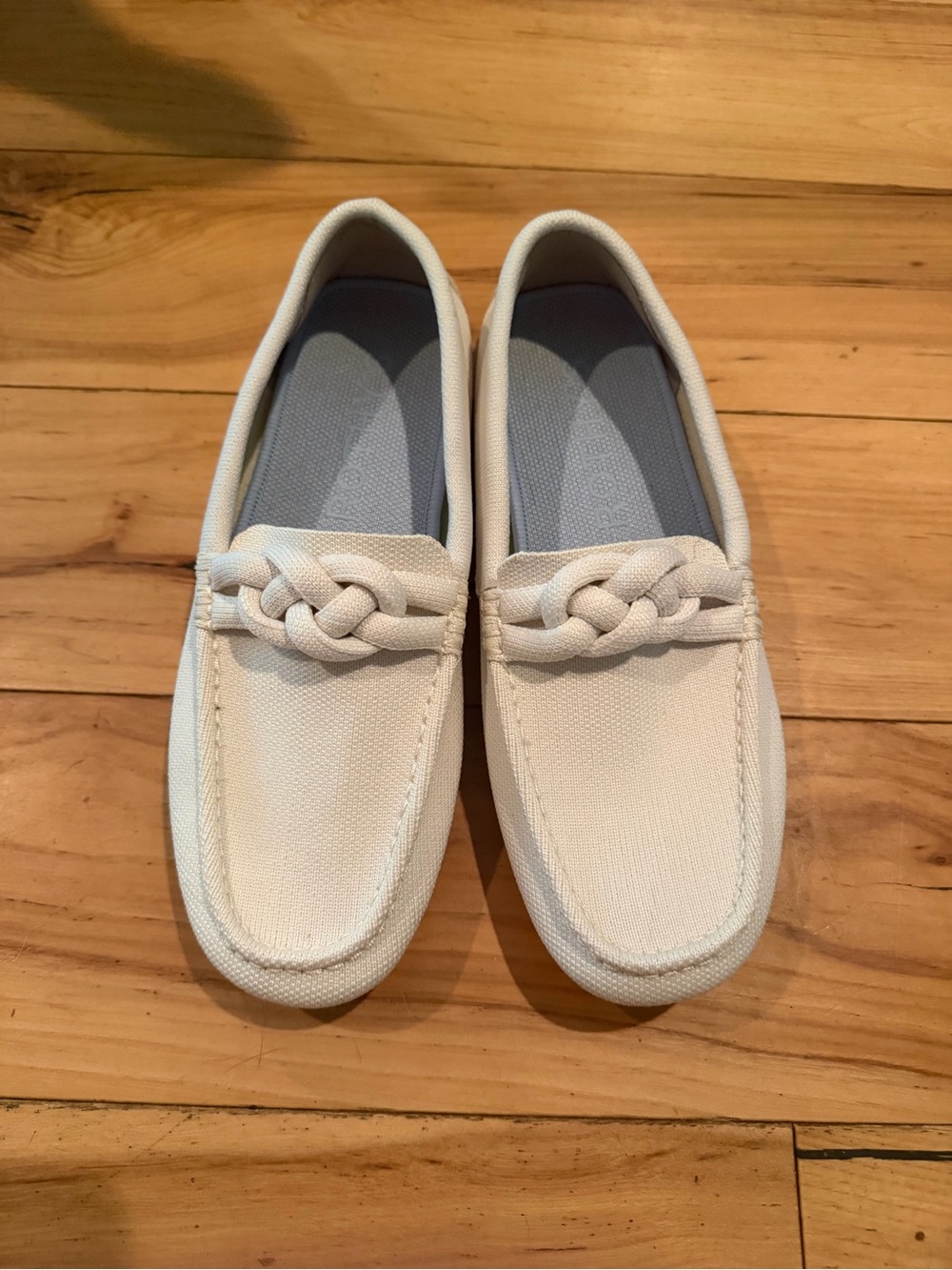 Rothy's Women's Cream/white Braided Canvas Loafers